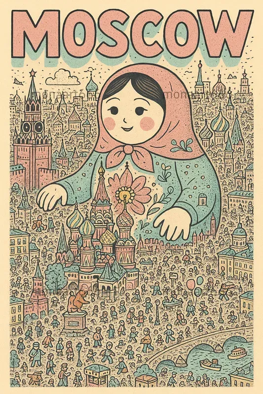 Whimsical Derlust Doodle Posters