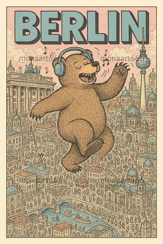 Whimsical Derlust Doodle Posters