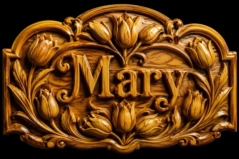 Names On Wooden Flowers