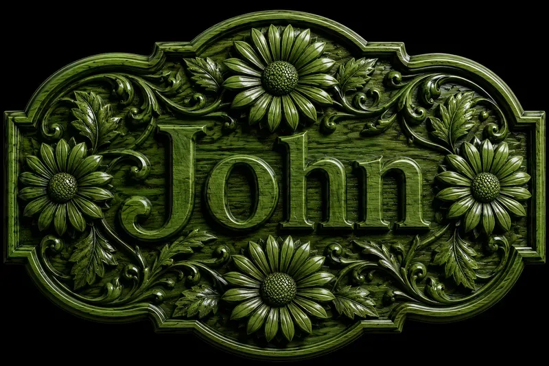 Names On Wooden Flowers