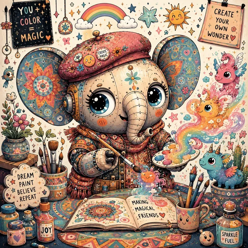 Whimsical Bigeyed Pop Art Creators