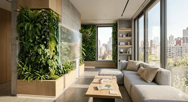 Smart Biophilic Living Rooms