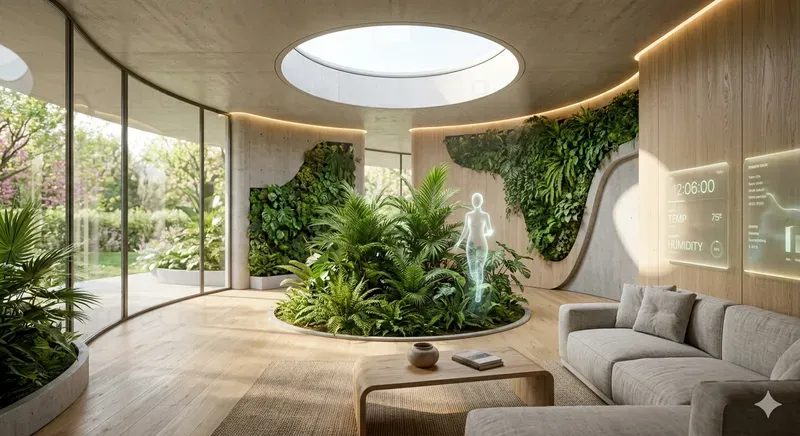 Smart Biophilic Living Rooms