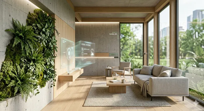 Smart Biophilic Living Rooms