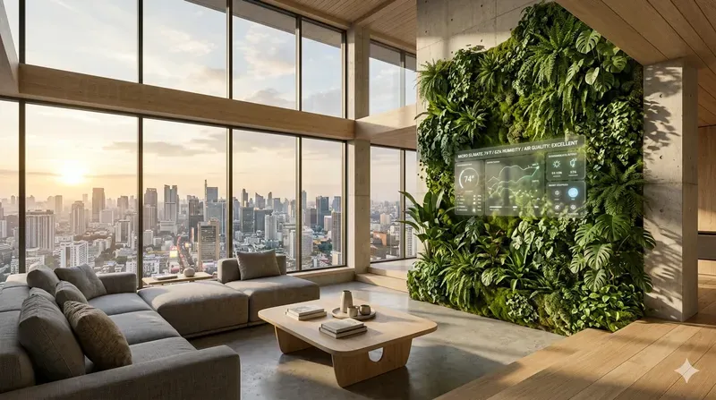 Smart Biophilic Living Rooms