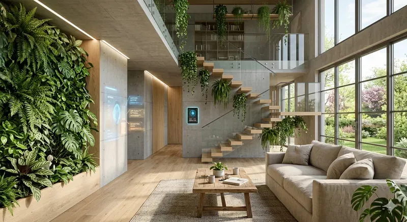 Smart Biophilic Living Rooms