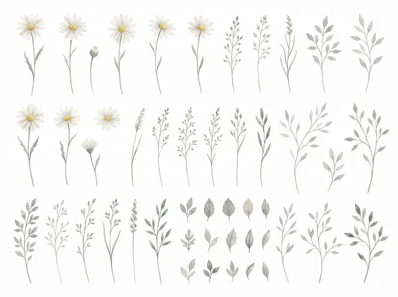 Minimalist Neutral Watercolor Florals