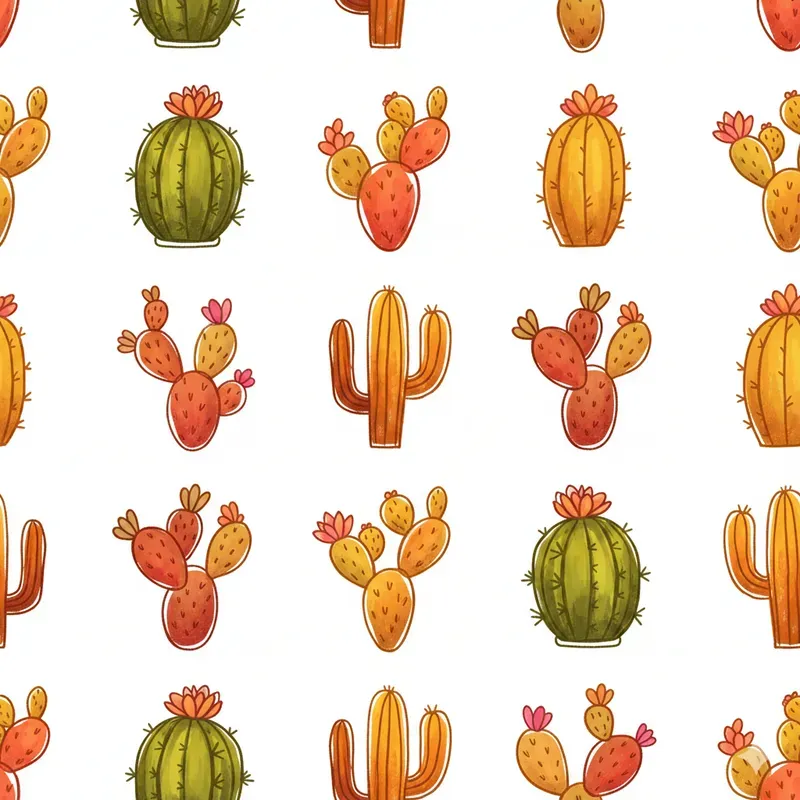 Gouache Style Seamless Patterns