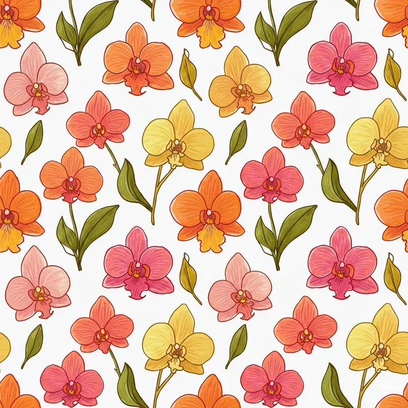 Gouache Style Seamless Patterns