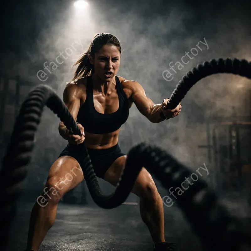Ultrarealistic Cinematic Gym Photography