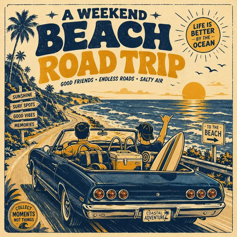 Retro Summer Adventure Posters