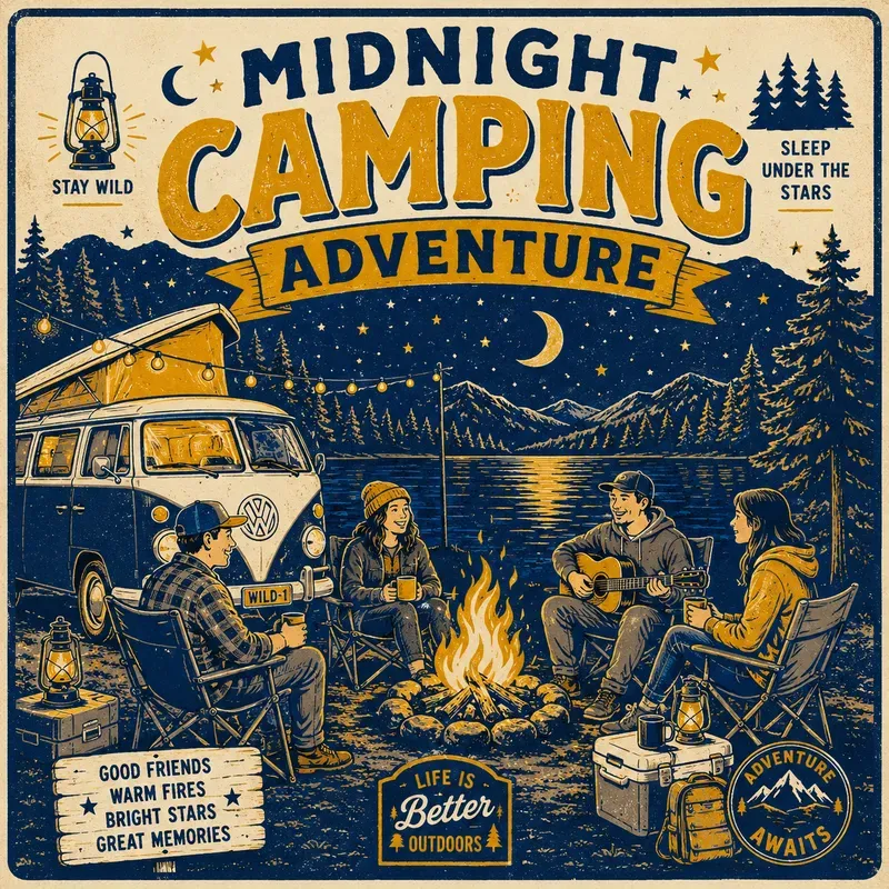 Retro Summer Adventure Posters