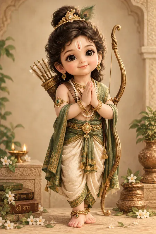 Cute 3D Hindu Gods Vintage Art