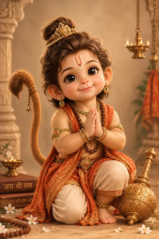 Cute 3D Hindu Gods Vintage Art
