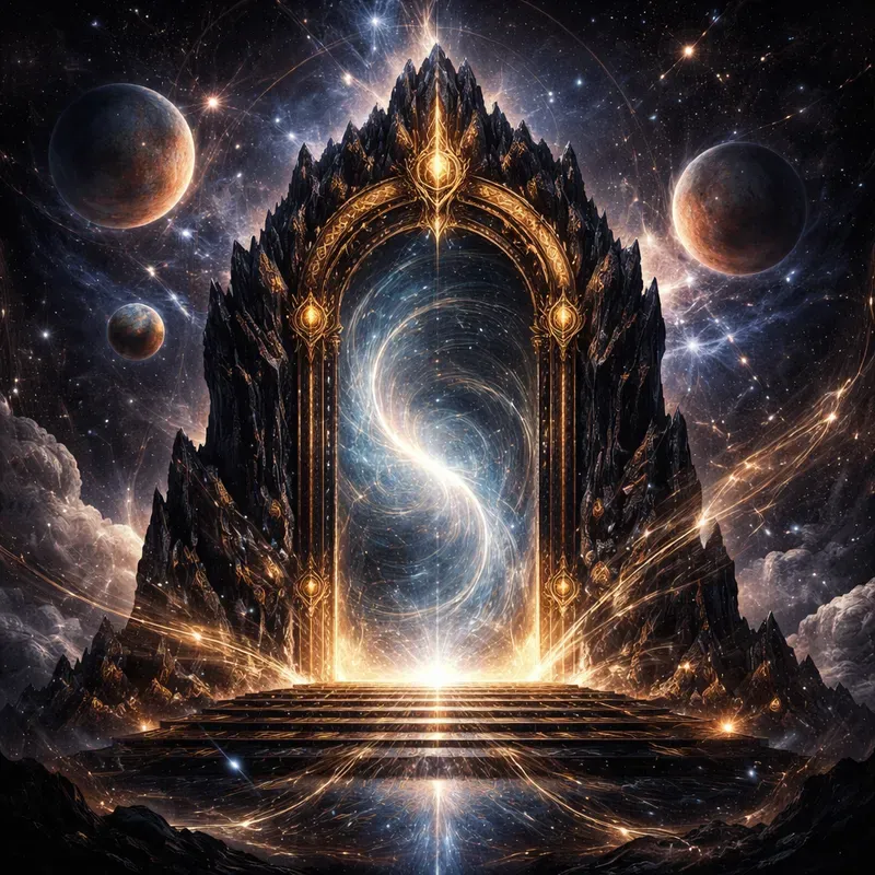 Celestial Clockwork Universe Portal Art