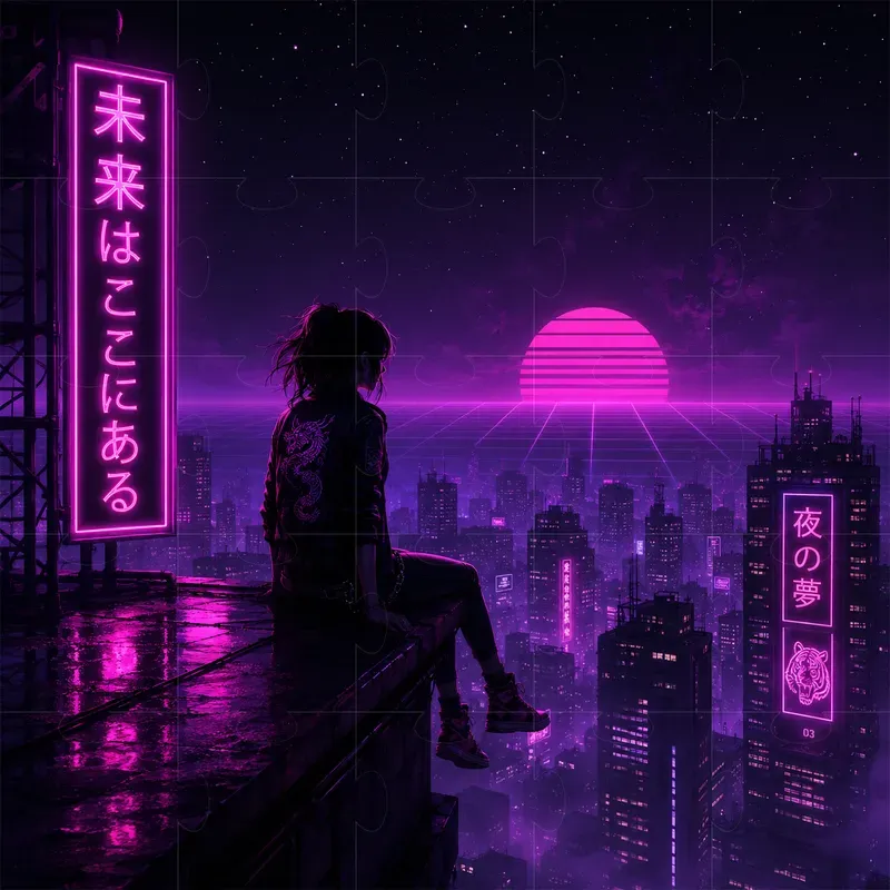 Retro Synthwave Neon Noirs