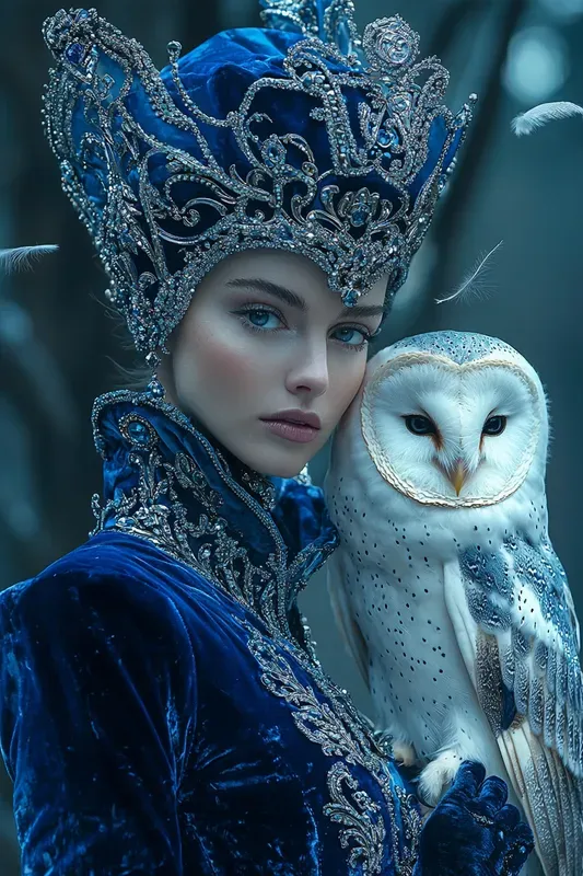 Sapphire Owl Sovereign Fantasy Art