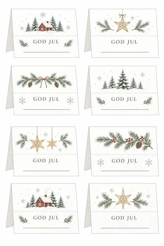 Christmas Dinner Table Printables