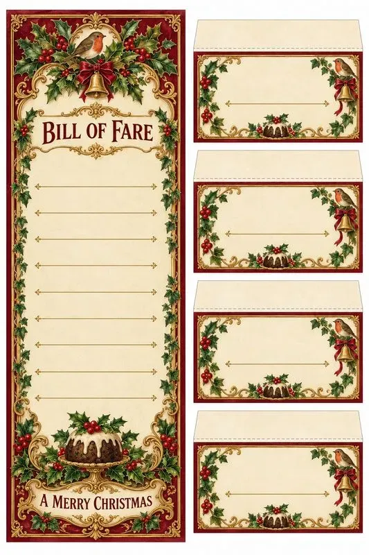 Christmas Dinner Table Printables