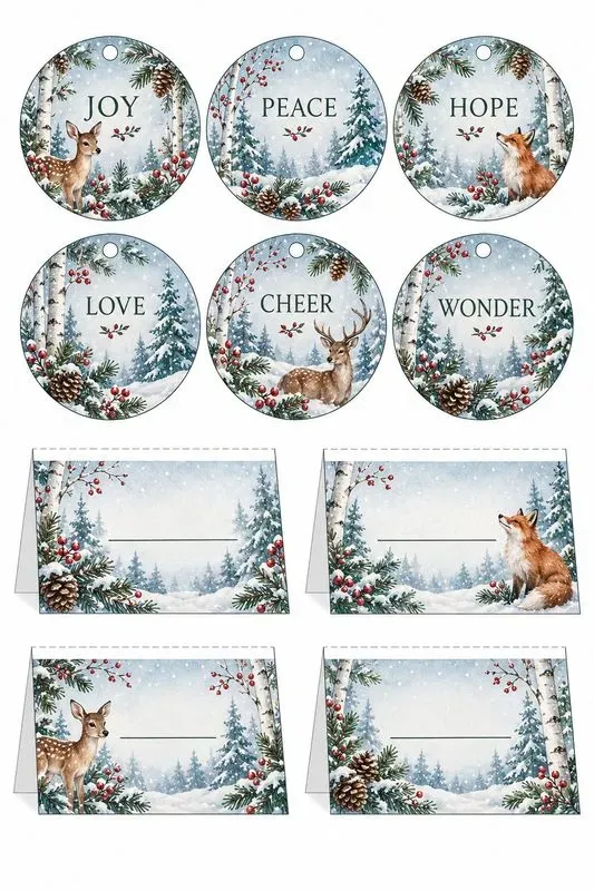 Christmas Dinner Table Printables