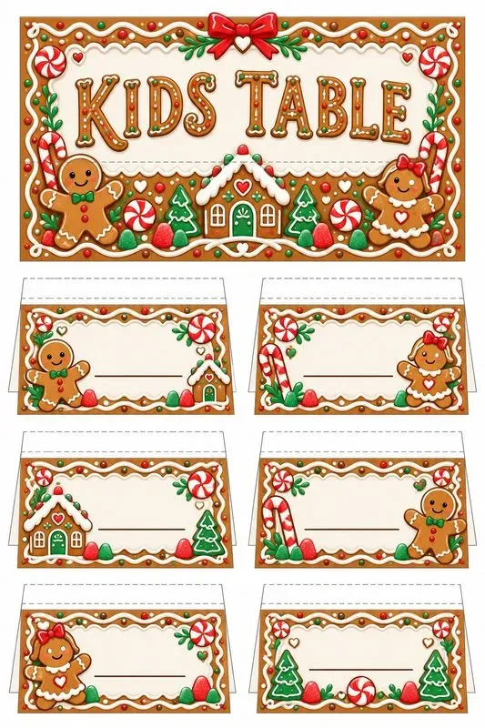 Christmas Dinner Table Printables
