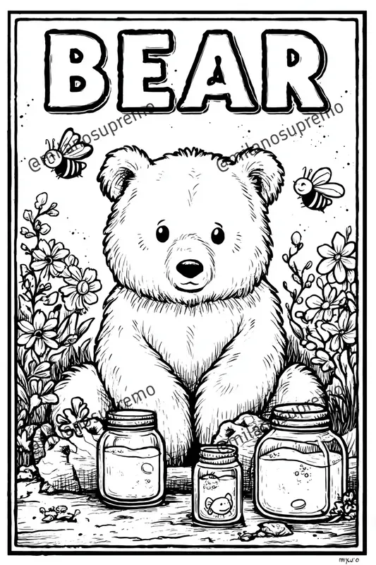 Kawaii Kids Coloring Pages Bold Words