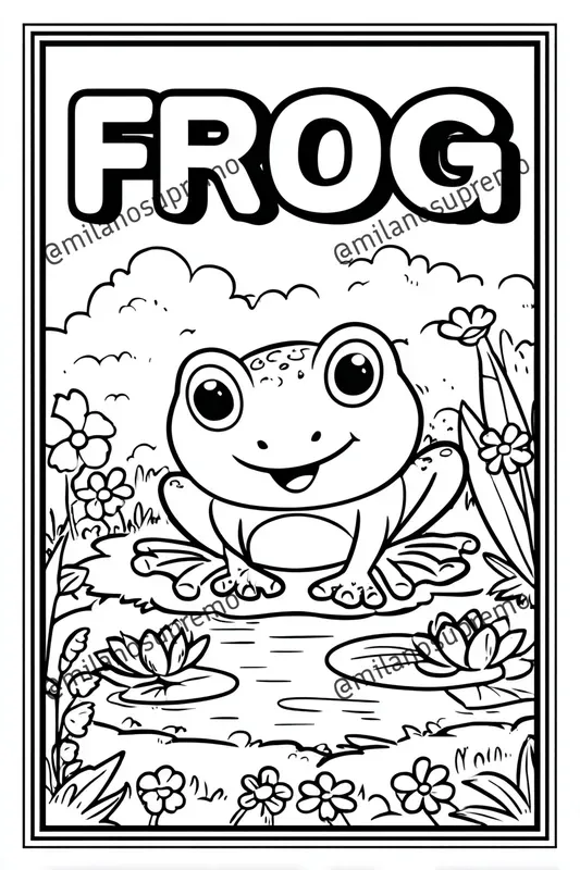 Kawaii Kids Coloring Pages Bold Words