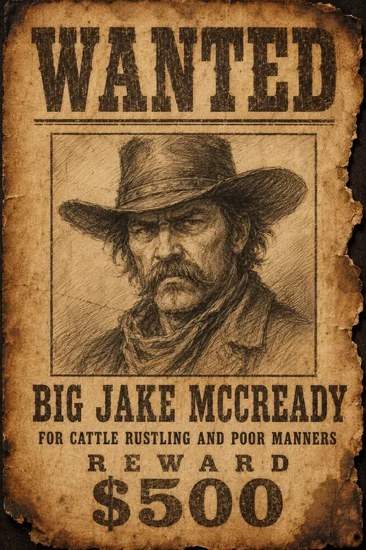 Wild West Wanted Poster Studios