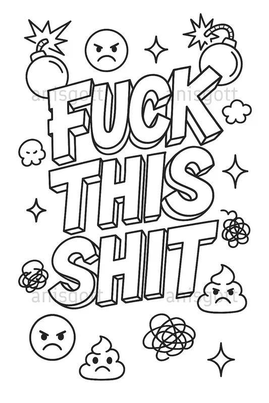Swear Word Coloring Pages For Adults