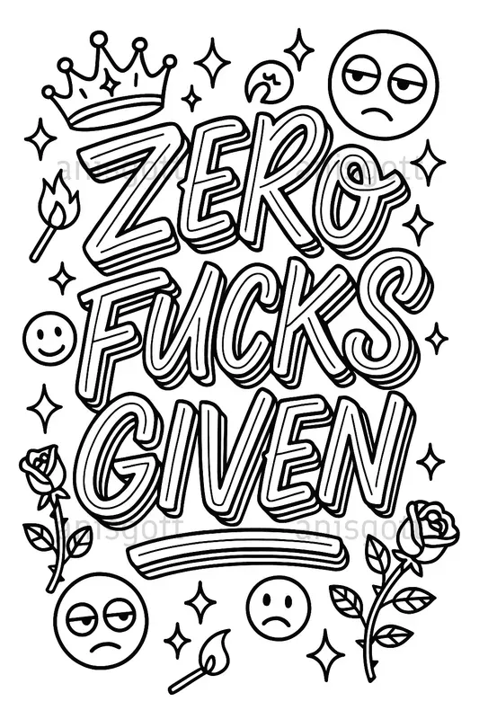 Swear Word Coloring Pages For Adults