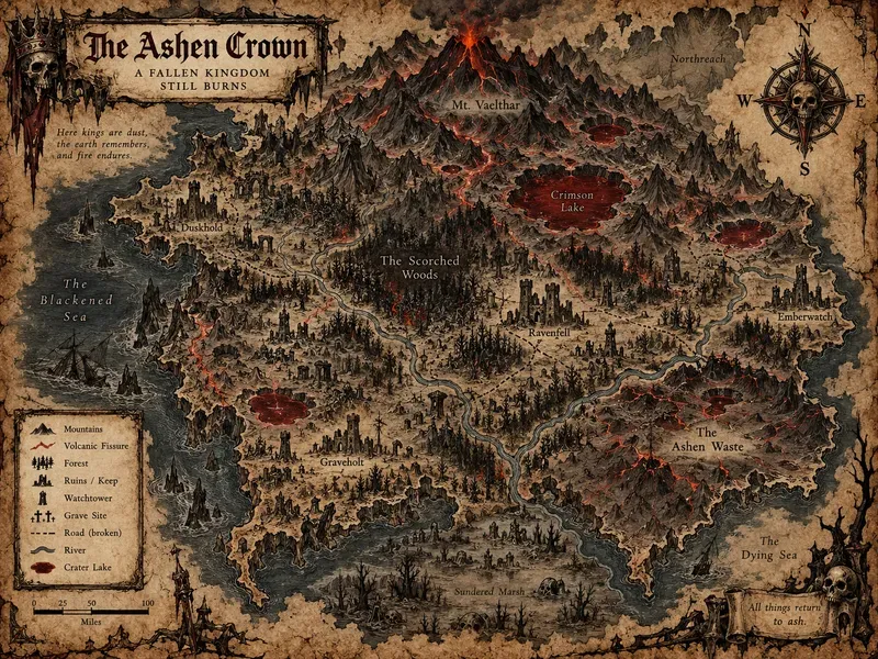Cursed Kingdom Parchment Maps