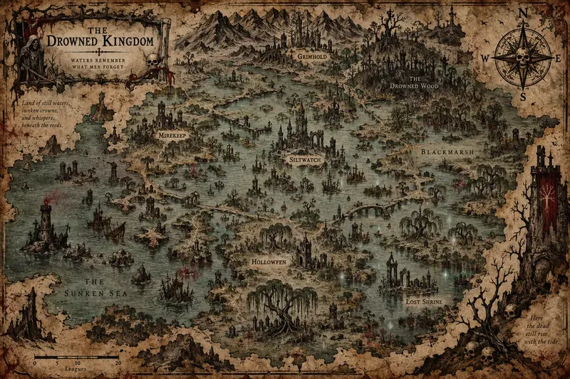 Cursed Kingdom Parchment Maps