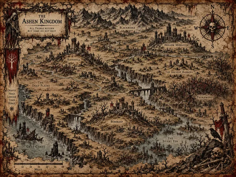 Cursed Kingdom Parchment Maps