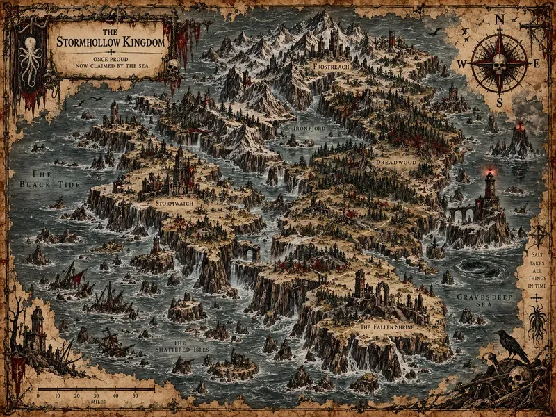 Cursed Kingdom Parchment Maps