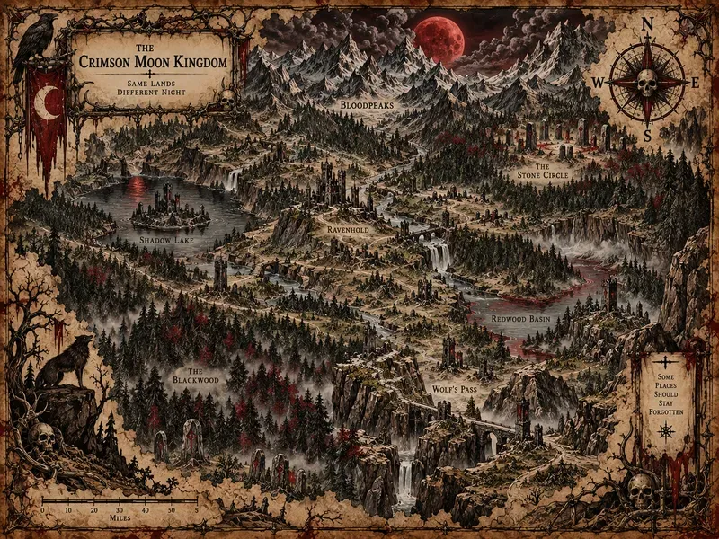 Cursed Kingdom Parchment Maps
