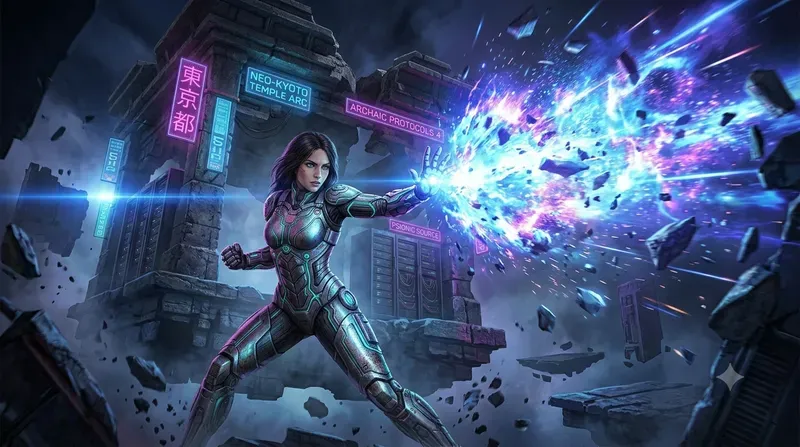 Futuristic Action Game Keyframe Designs