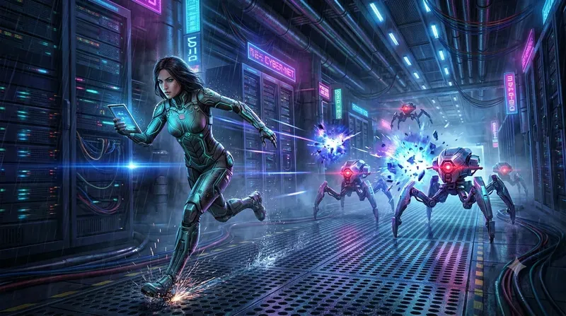 Futuristic Action Game Keyframe Designs