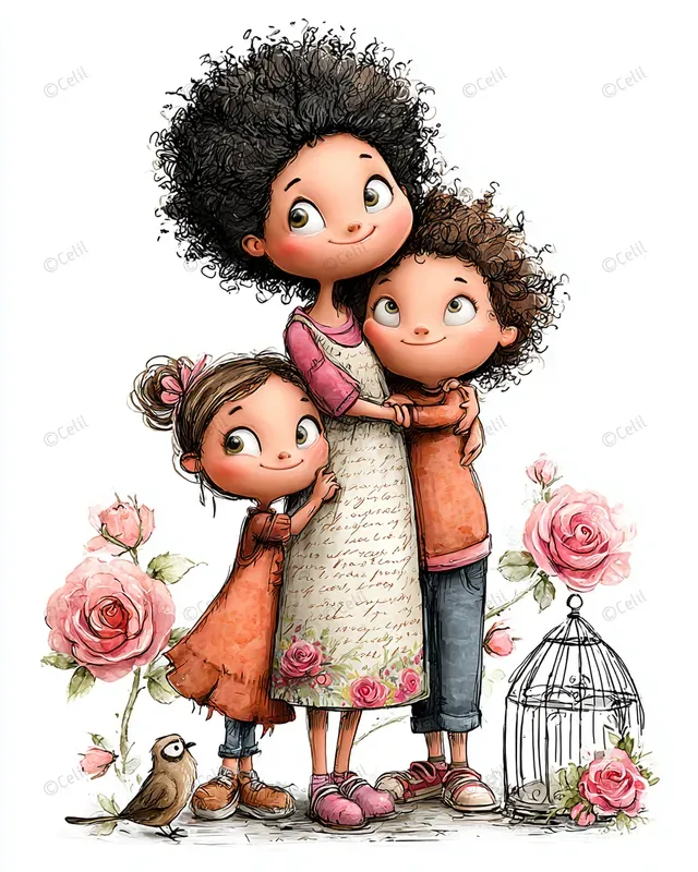 Mothers Day Victorian Mixed Media