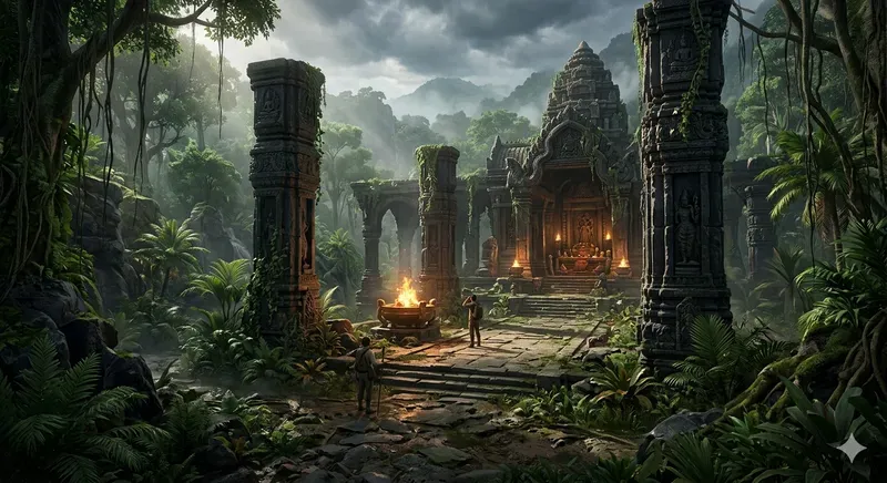Nusantara Jungle Temple Ruins