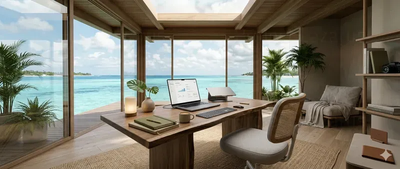 Luxury Nomad Workspace Visuals