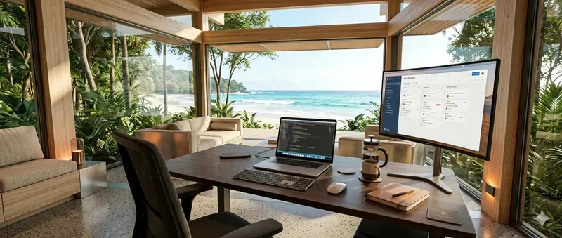 Luxury Nomad Workspace Visuals