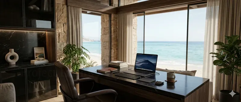 Luxury Nomad Workspace Visuals