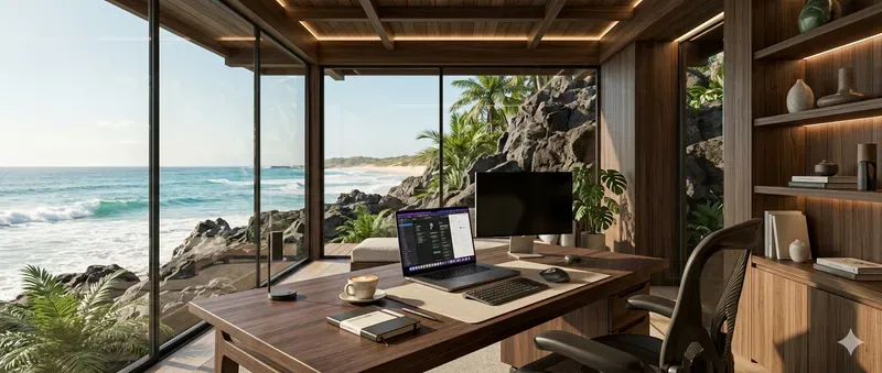 Luxury Nomad Workspace Visuals
