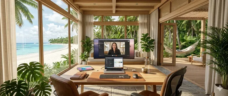 Luxury Nomad Workspace Visuals