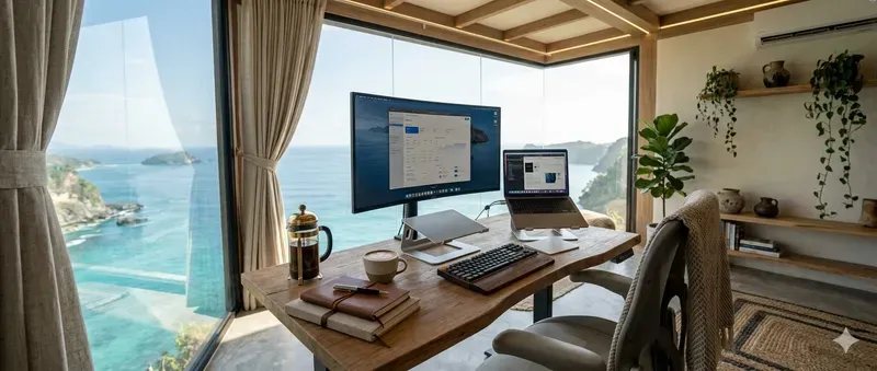 Luxury Nomad Workspace Visuals