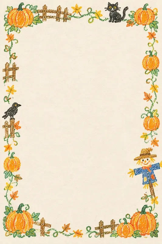 Halloween Crayon Journal Borders