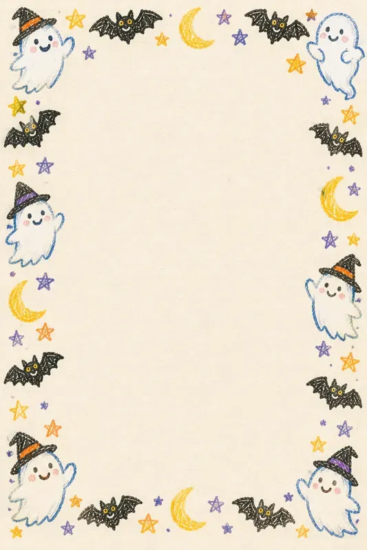 Halloween Crayon Journal Borders