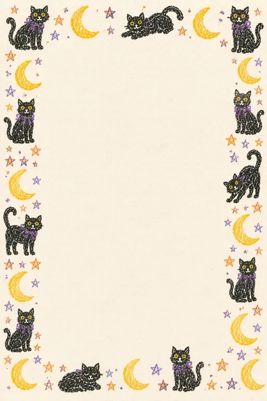 Halloween Crayon Journal Borders