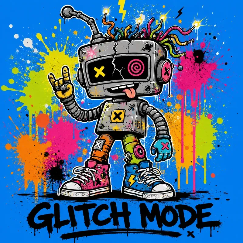 Graffiti Splatter Character Art