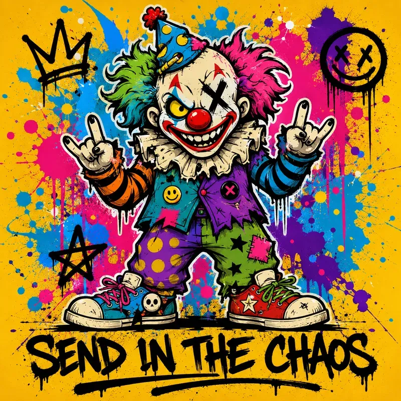 Graffiti Splatter Character Art